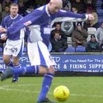 Danny Whitaker shoots for goal