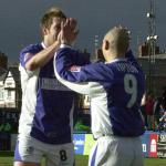 Jon Parking and Matthew Tipton celebrate the 2nd Goal