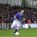 Danny Whitaker in front of a packed Stand