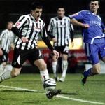 2. Richard in action at Grimsby Town